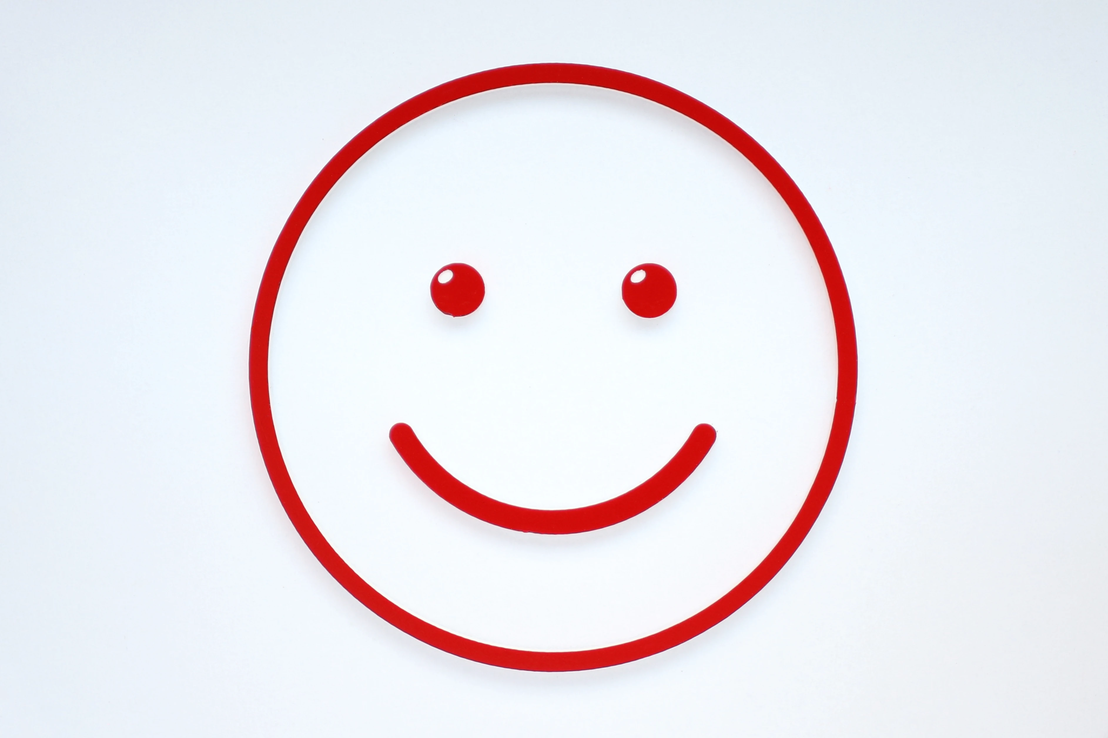 Smiley face made from laser-cut pieces